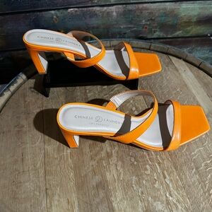 🧡 NEW Chinese Laundry Yanti Heeled Sandals – Orange – Size 11 🧡